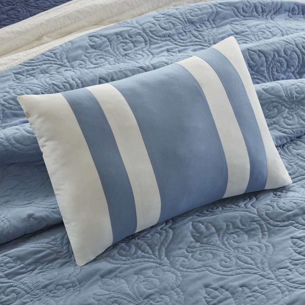 7 Piece Quilt Set with Euro Shams and Throw Pillows. Picture 5