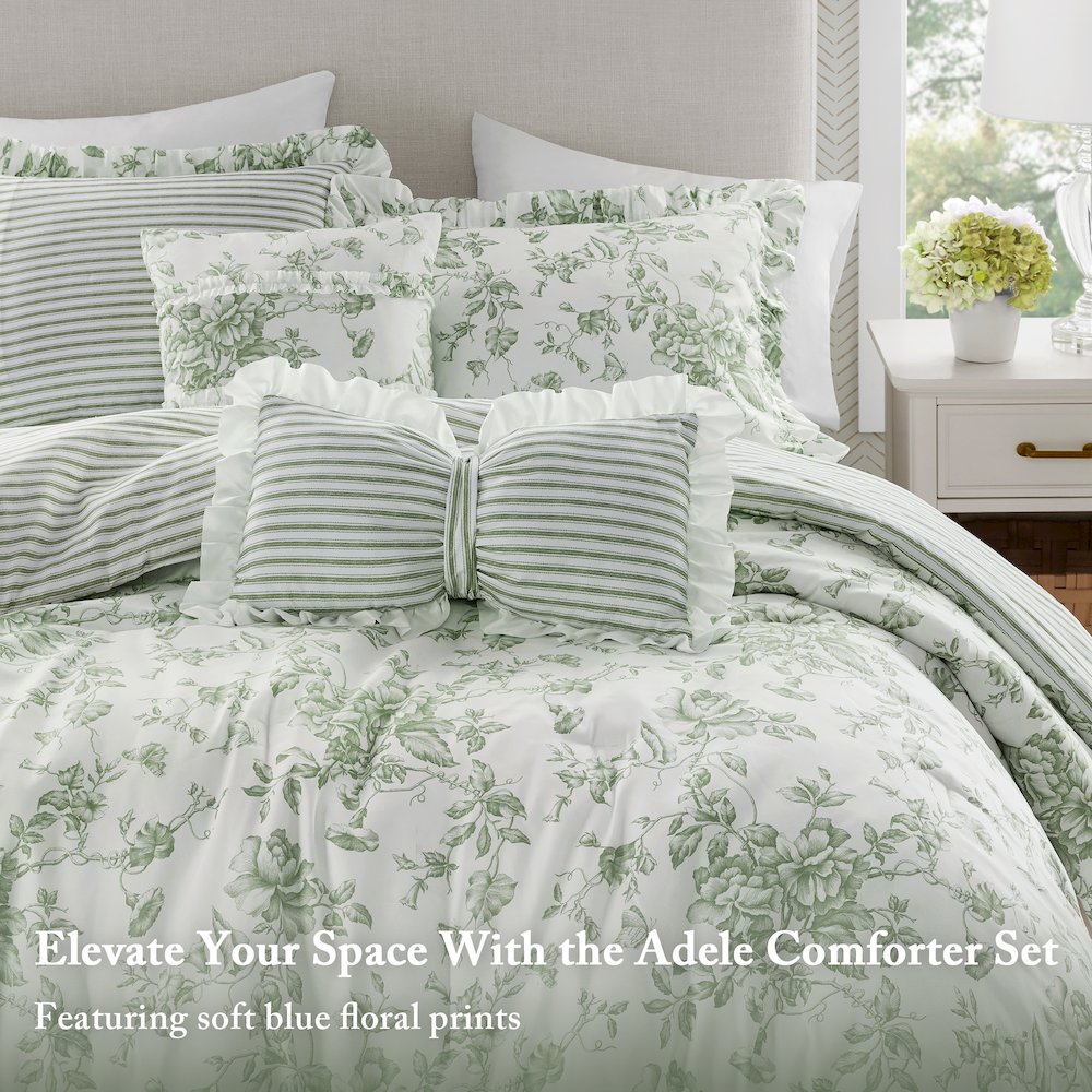 Adele Comforter Set with Decorative Pillows. Picture 4