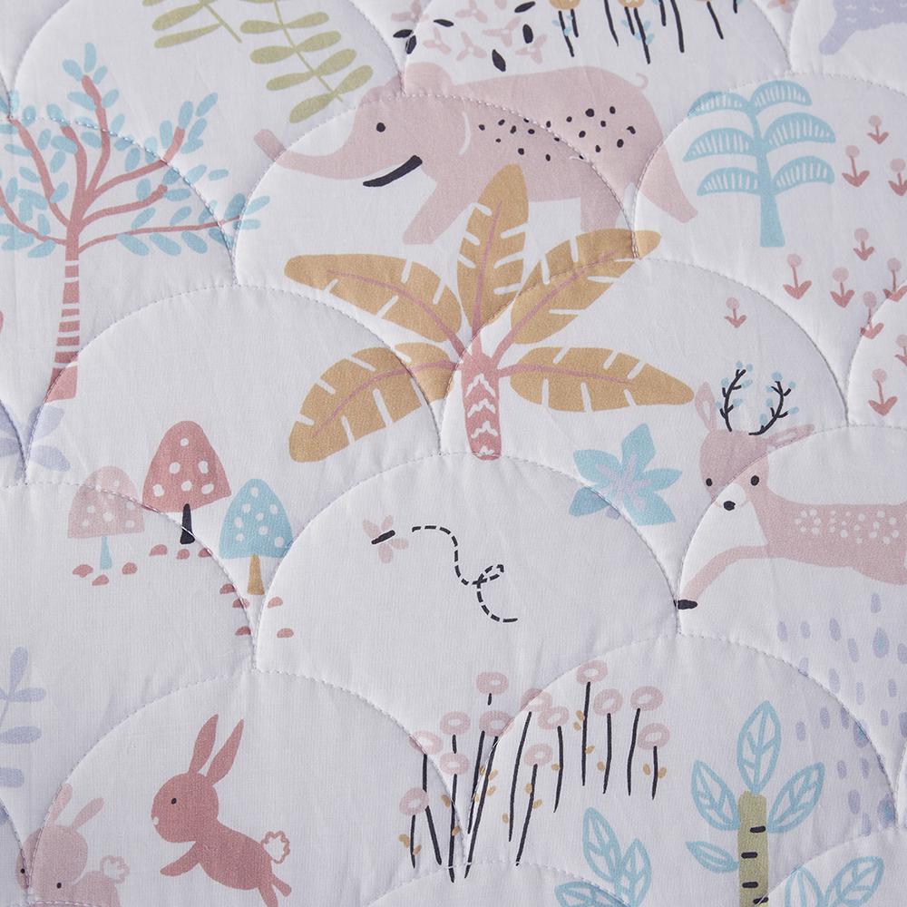 Woodland Animals Reversible Cotton Quilt Set. Picture 3