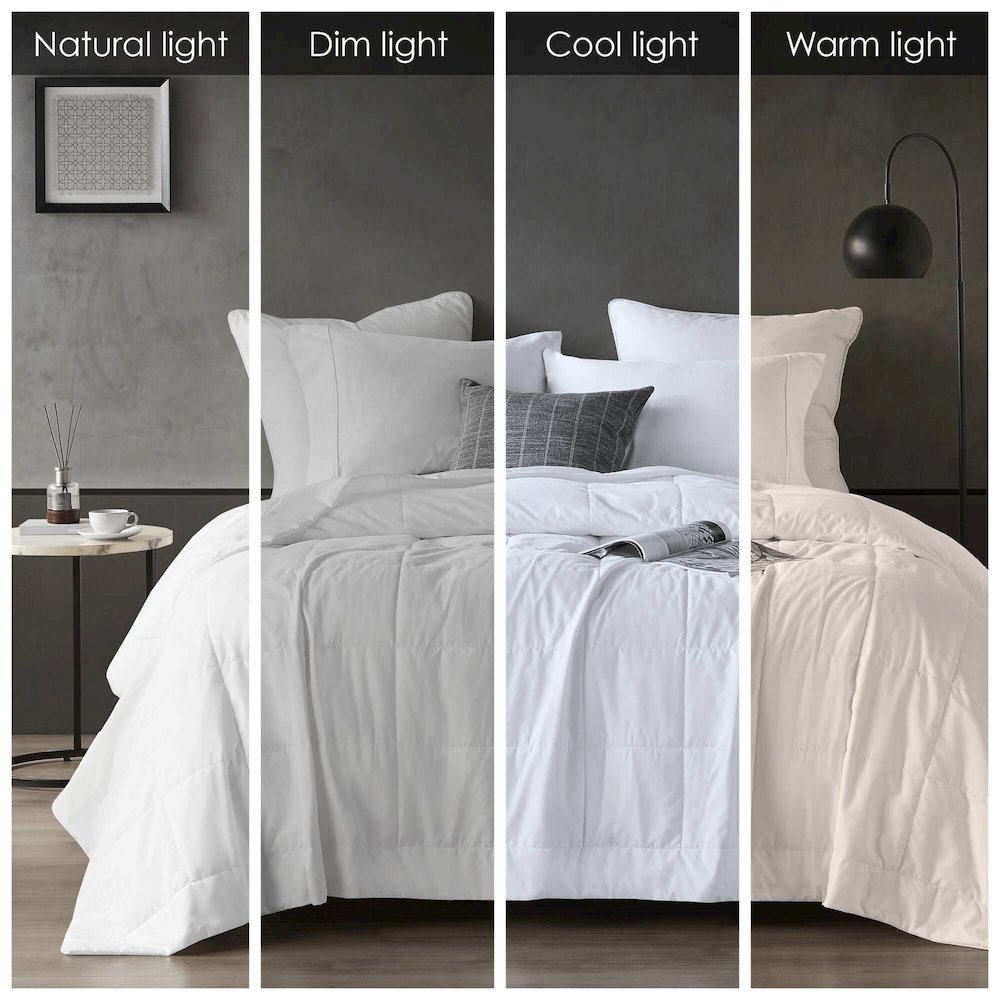 Cooling Touch Down Alternative Blanket in White Color. Picture 4