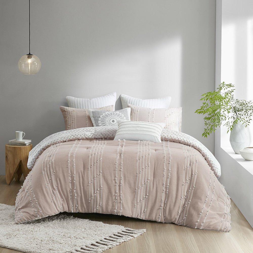 3 Piece Cotton Jacquard Comforter Set. Picture 5