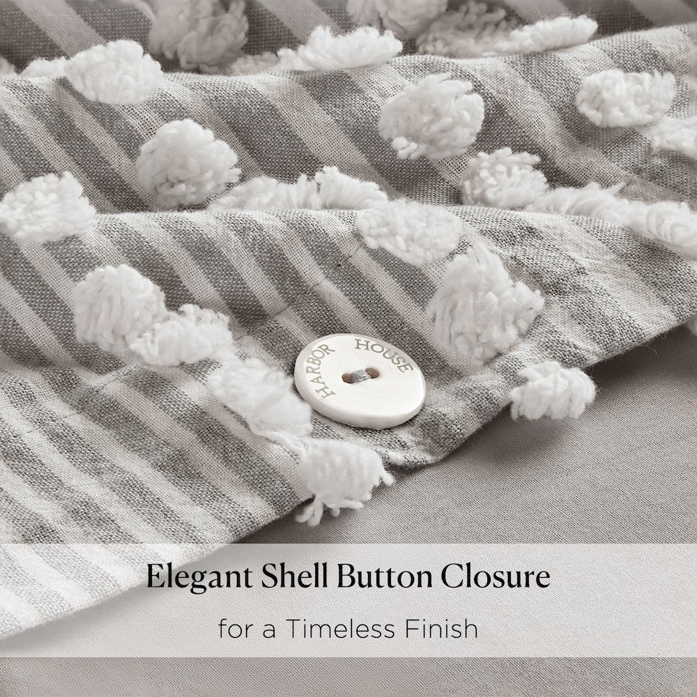 Anslee 3 Piece Cotton Yarn Dyed Duvet Cover Set. Picture 4