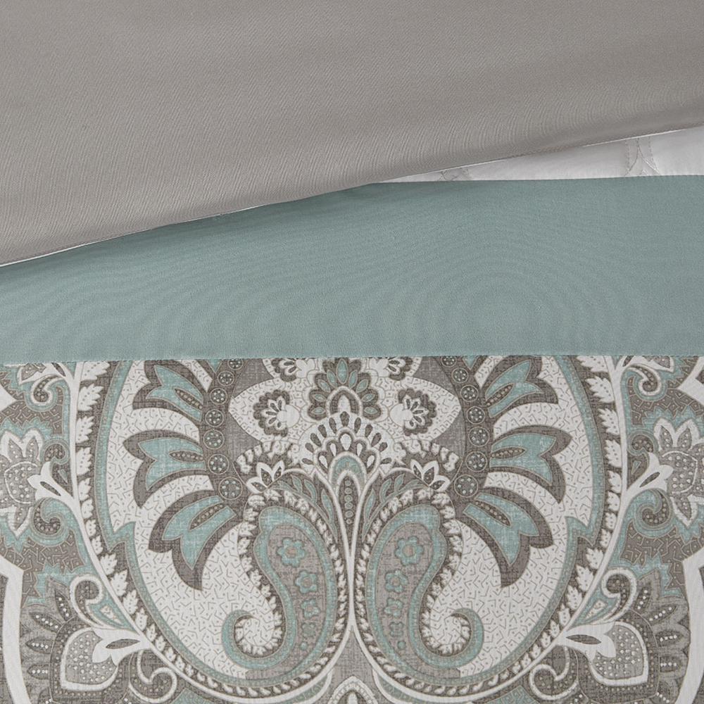 Shawnee 8 Piece Comforter Set, Seafoam color. Picture 5