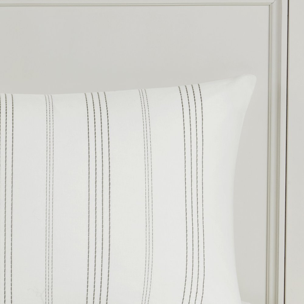 6 Piece Cotton Jacquard Oversized Comforter Set. Picture 5