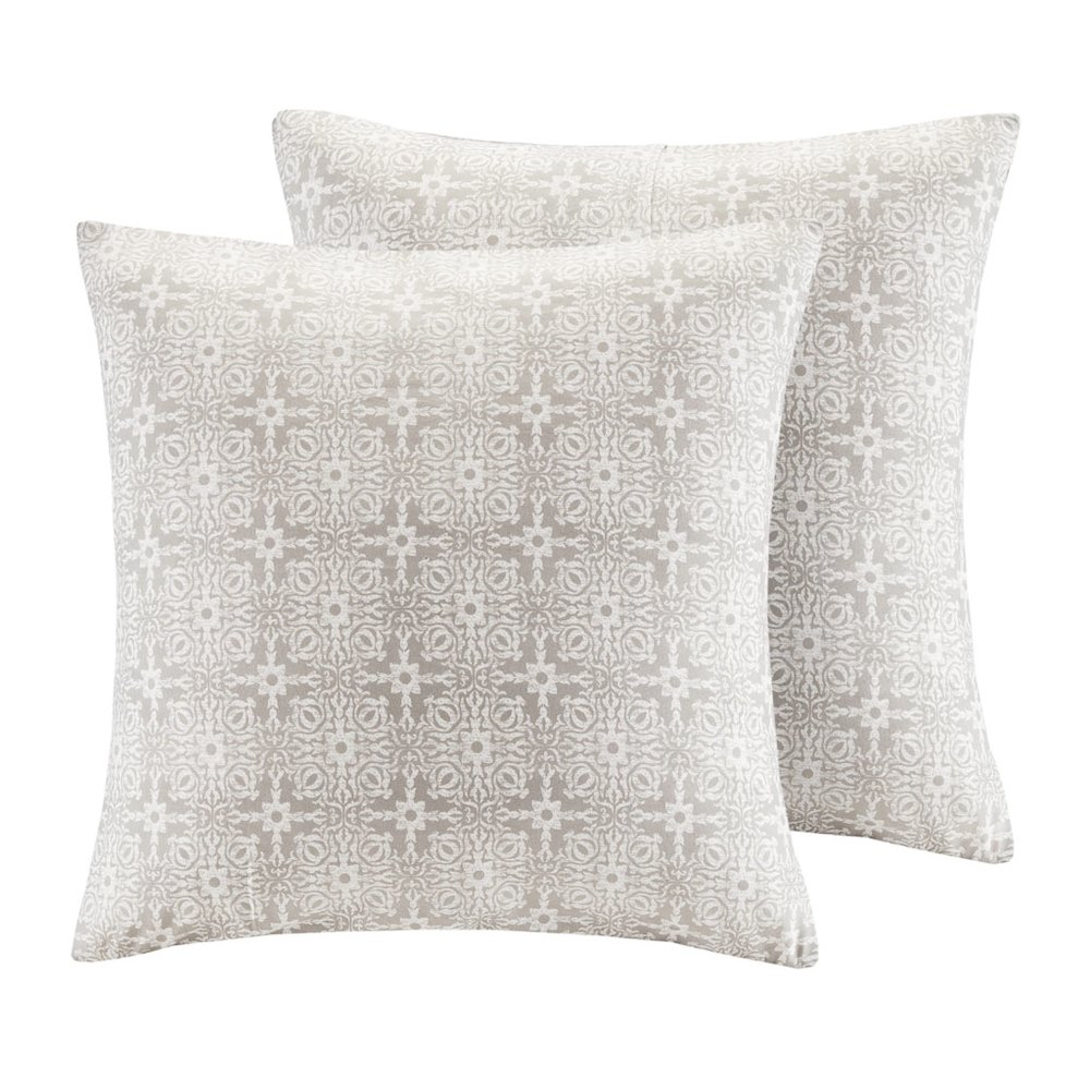 6 Piece Embroidered Cotton Reversible Comforter Set. Picture 3