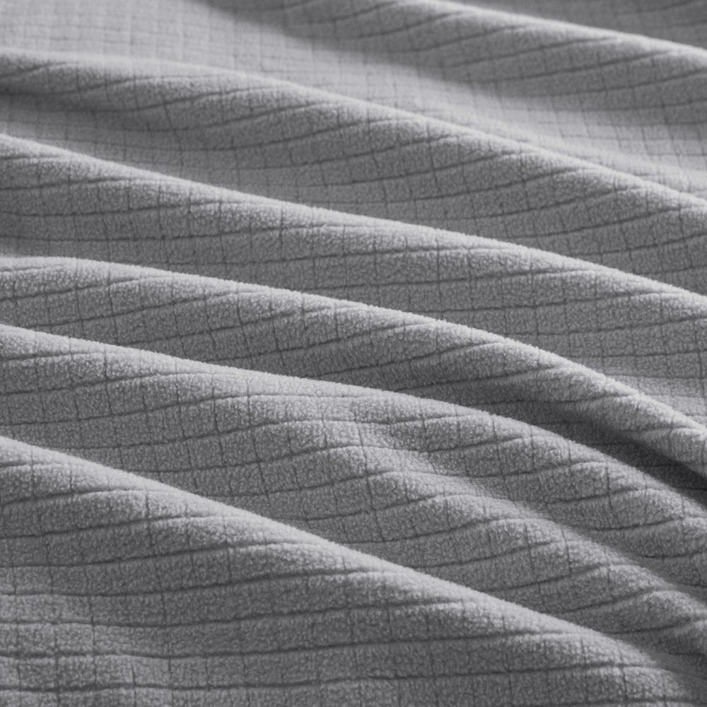 Microfleece Blanket in Grey Color. Picture 4