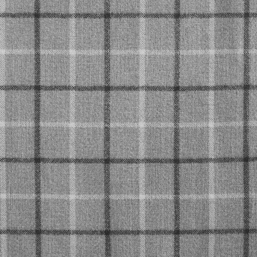 Plaid Rod Pocket and Back Tab Curtain Panel with Fleece Lining. Picture 2