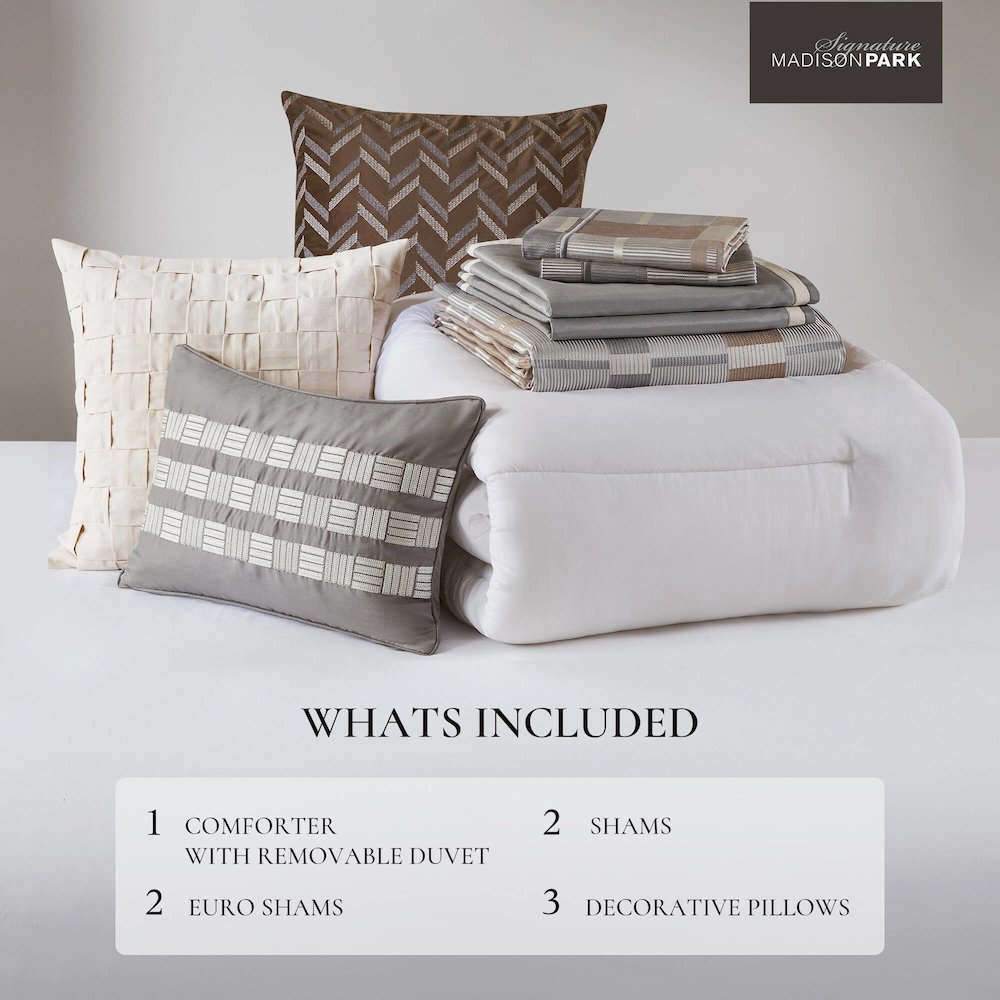 Jacquard Oversized Duvet Style Comforter Set. Picture 3