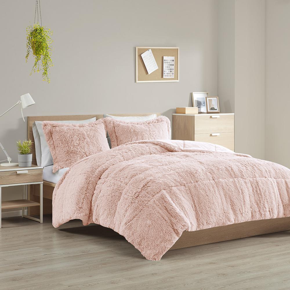 Shaggy Long Fur Comforter Mini Set. Picture 4