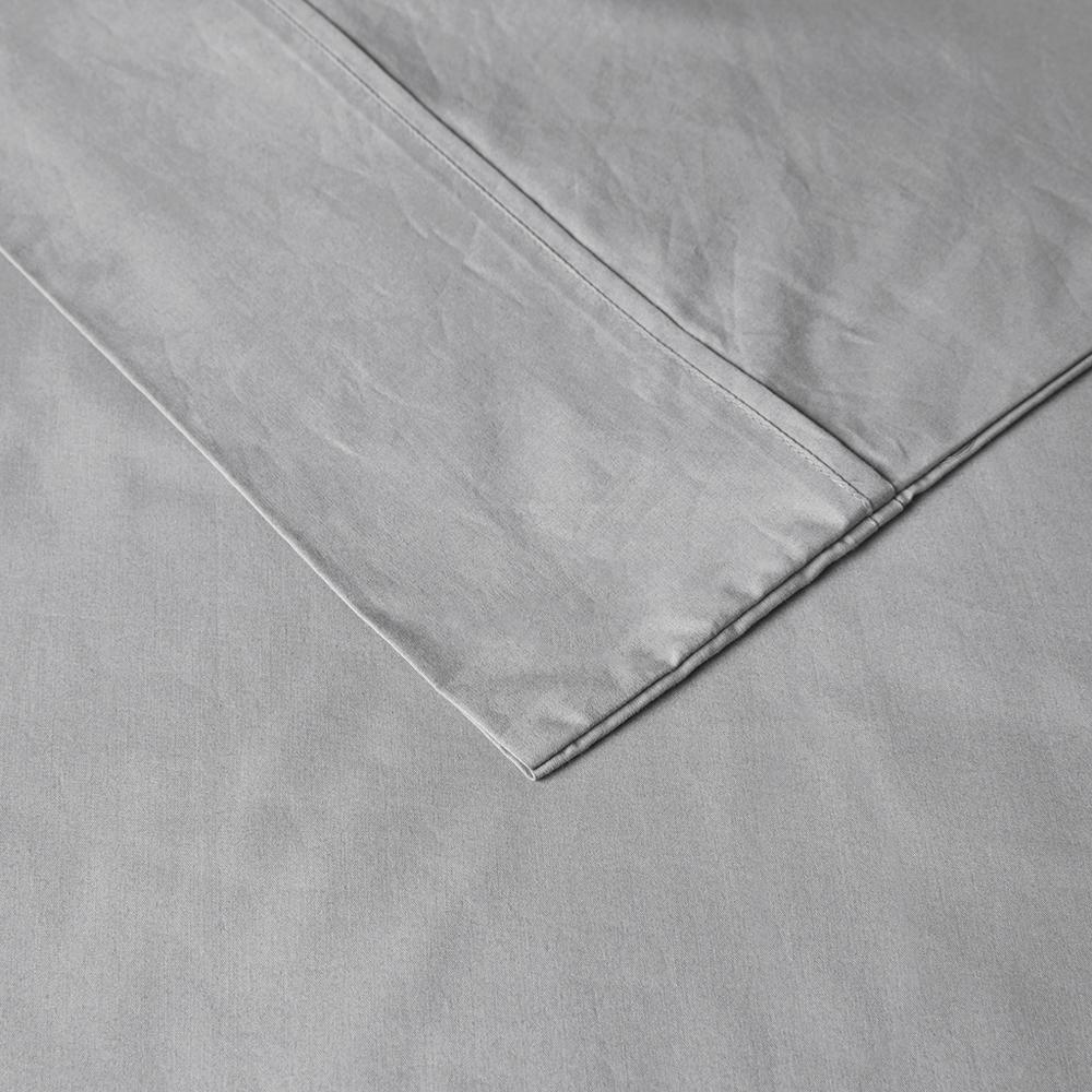 200 Thread Count Relaxed Cotton Percale Sheet Set. Picture 1