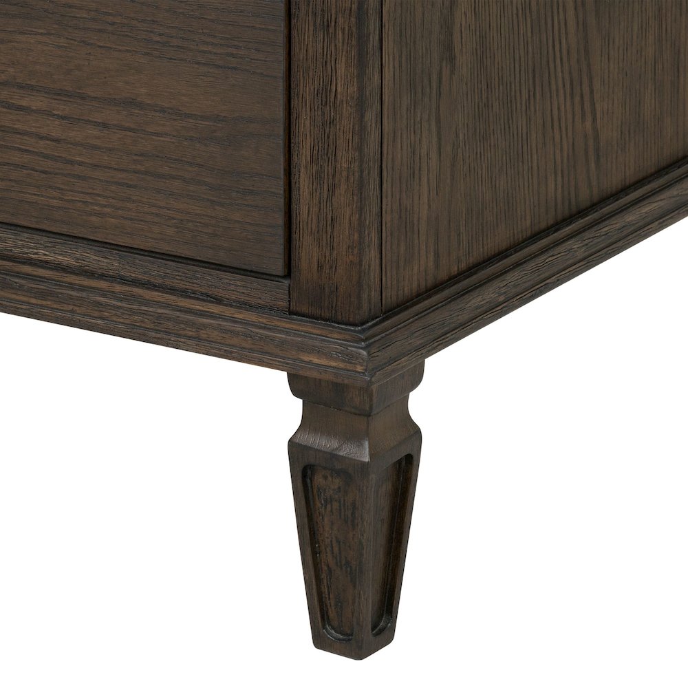 Victoria 4-drawer wood dresser (40"), Antique Brown color. Picture 4