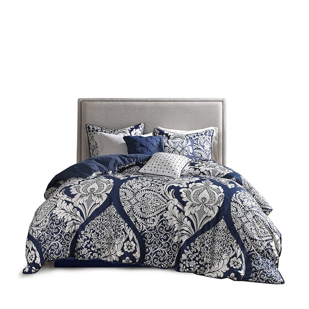 7 Piece Cotton Printed Comforter Set. Picture 1