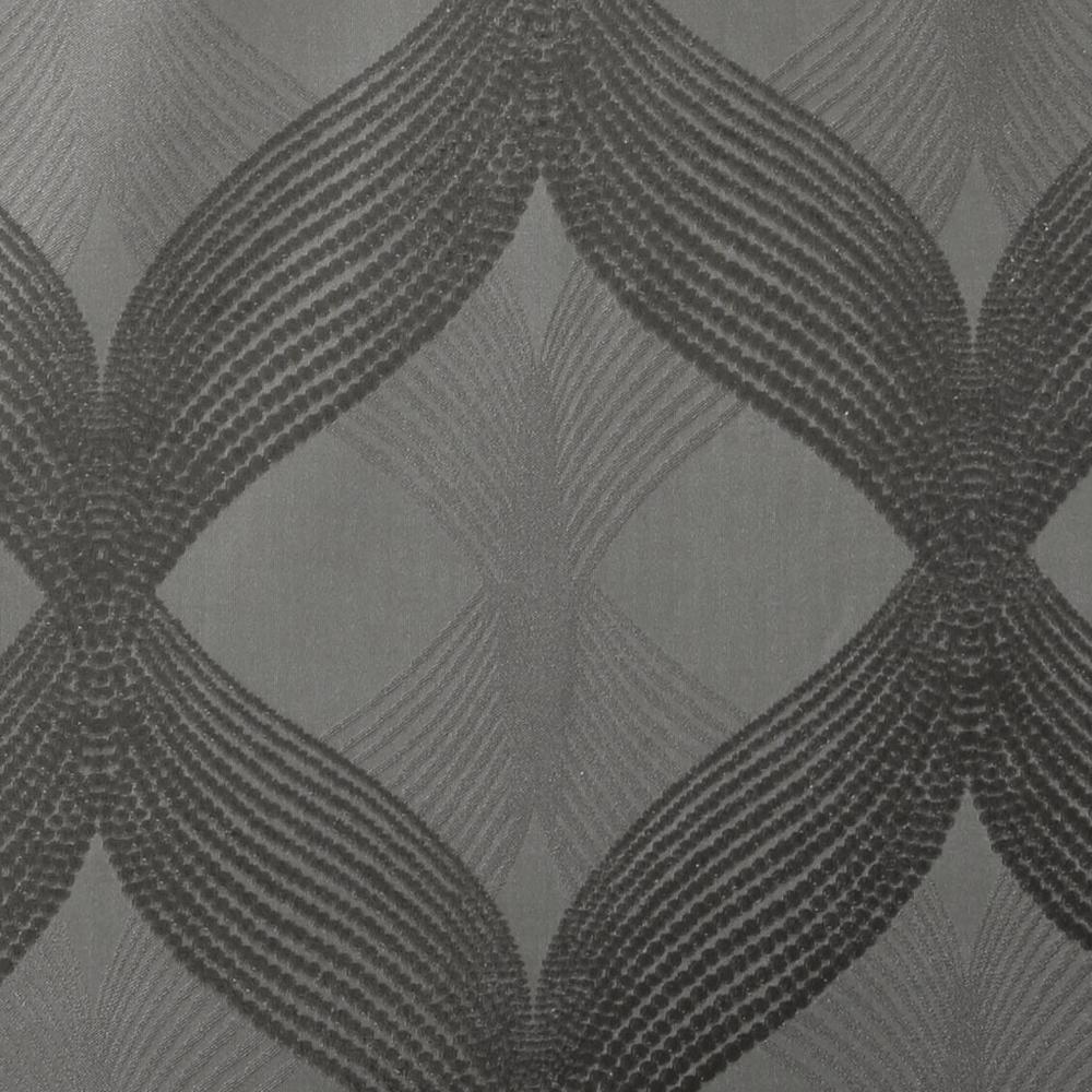 Ogee Knitted Jacquard Total Blackout Curtain Panel. Picture 3