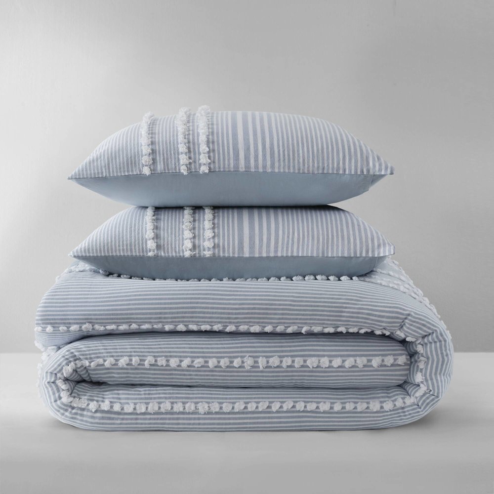 Anslee 3 Piece Cotton Yarn Dyed Comforter Set. Picture 5