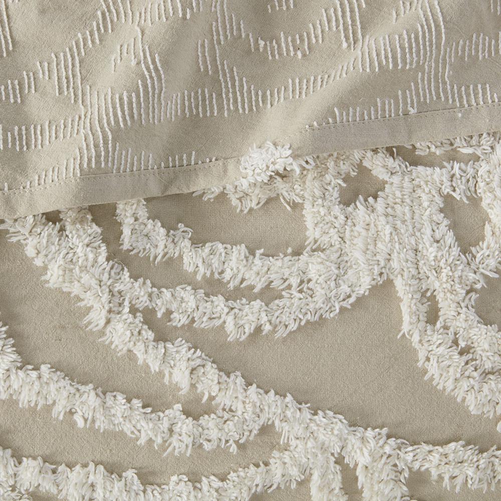 Tufted Cotton Chenille Medallion Fringe Coverlet Mini Set. Picture 3