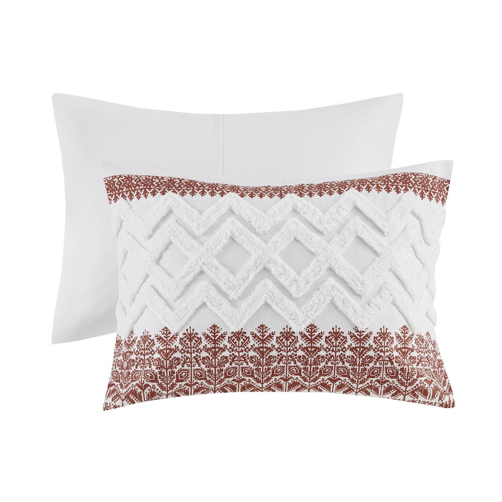 3 Piece Cotton Comforter Set with Chenille Tufting. Picture 5
