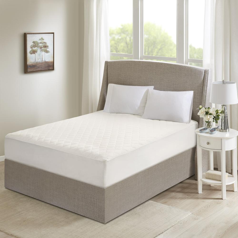 Cotton Deep Pocket Heated Mattress Pad-20 Heat Settings. Picture 4