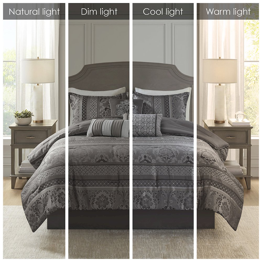 7 Piece Jacquard Comforter Set. Picture 5