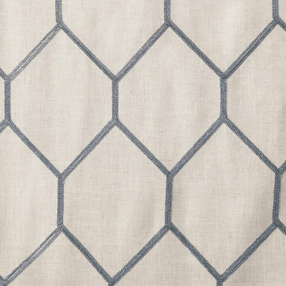 Metallic Geo Embroidered Curtain Panel. Picture 2