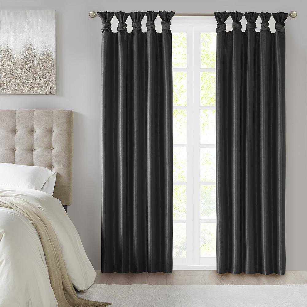 Twist Tab Total Blackout Window Curtain Panel. Picture 1