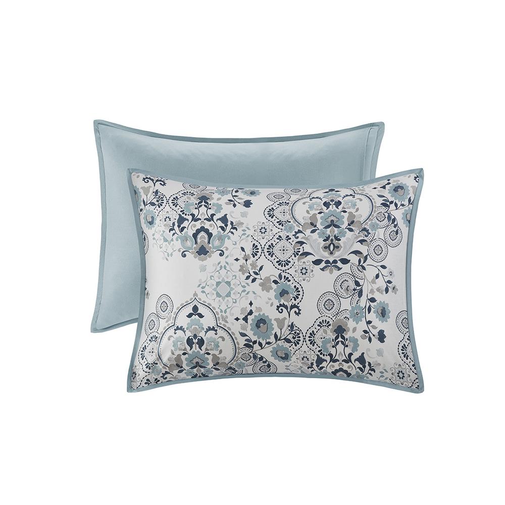 3 Piece Floral Printed Cotton Duvet Cover Set. Picture 4