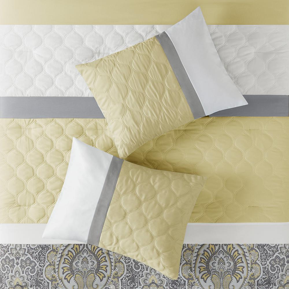 Shawnee 8 Piece Comforter Set, Yellow color. Picture 2