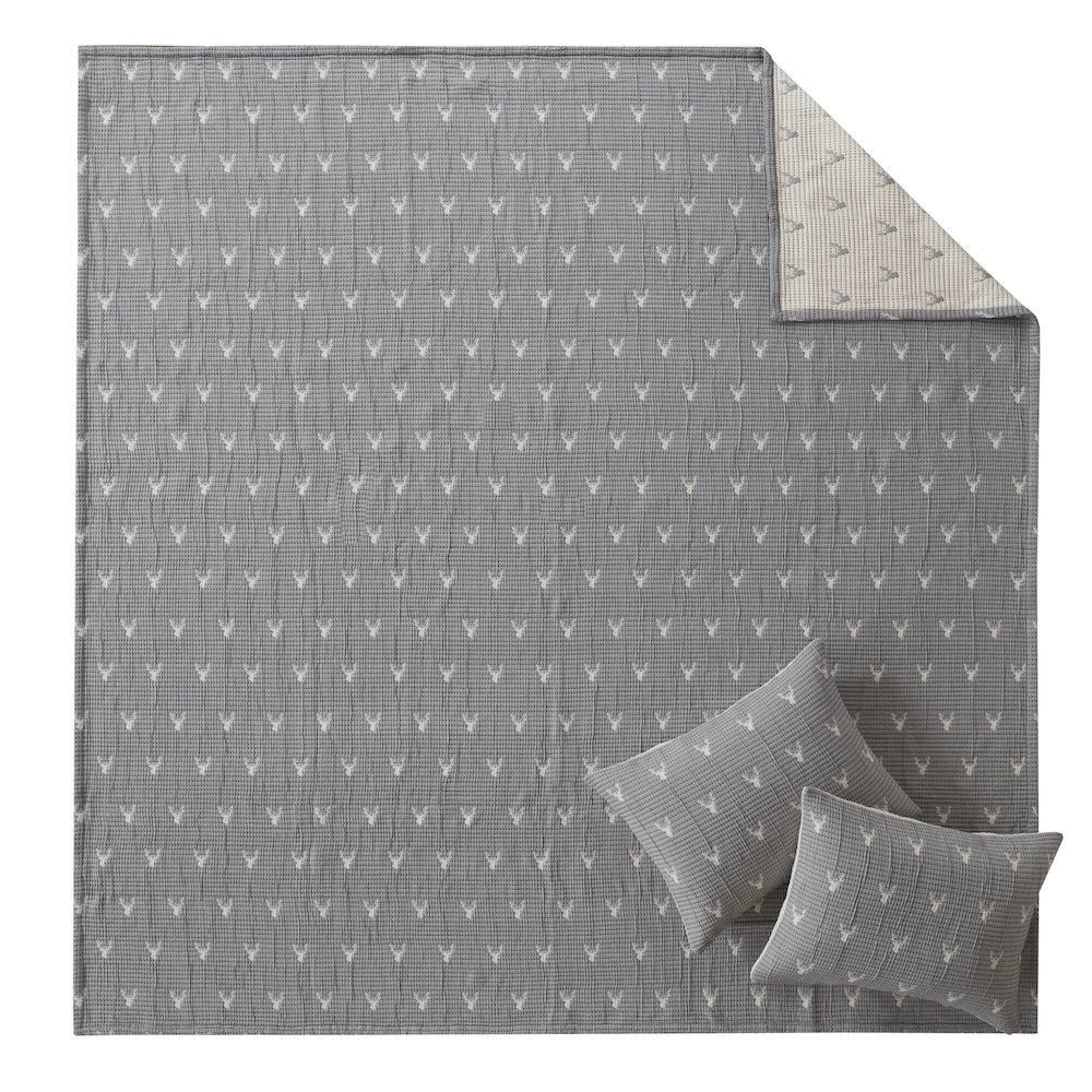Keystone Coverlet Set, Grey color. Picture 1