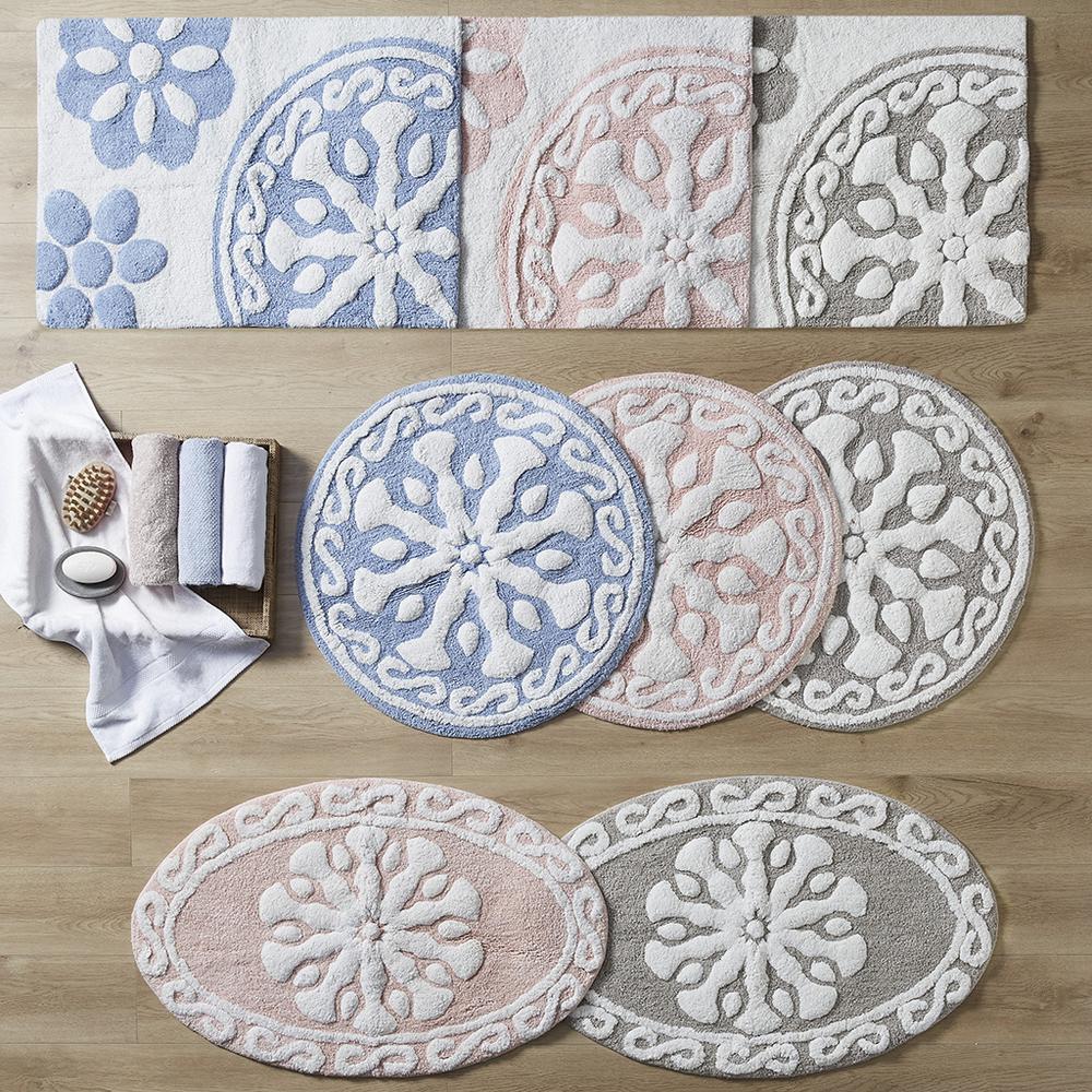 Medallion Cotton Tufted Bath Rug. Picture 2