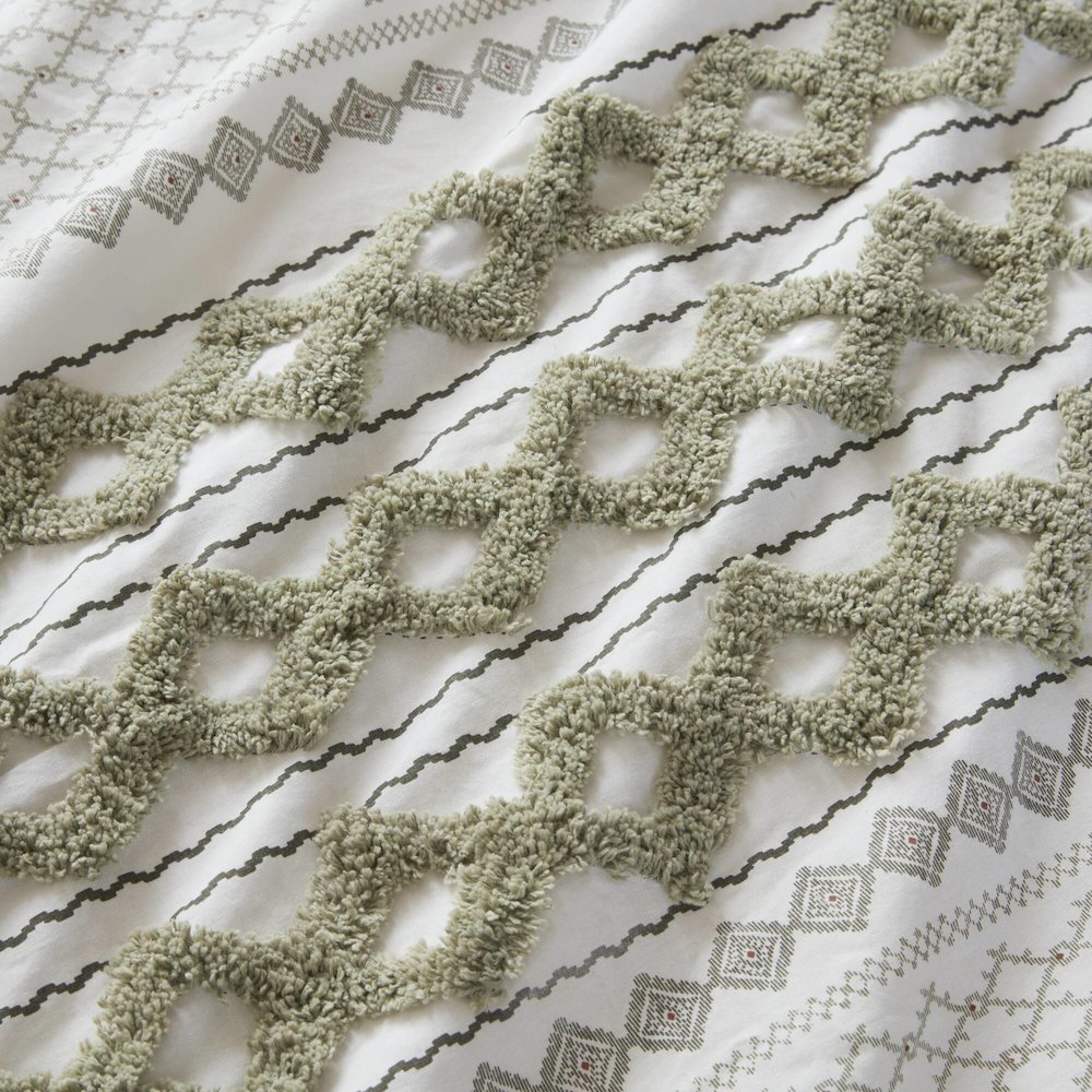 Cotton Printed Comforter Set with Chenille. Picture 4