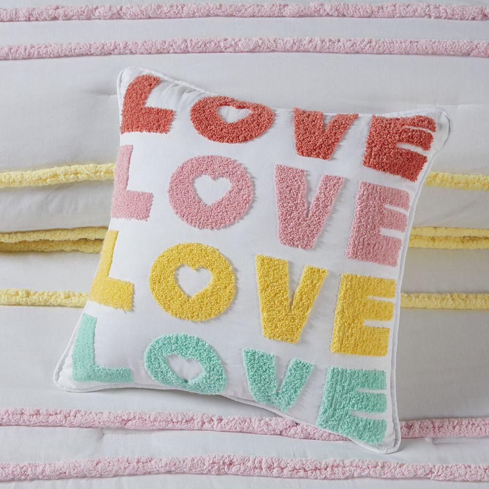 Cotton Comforter Set with Chenille Trim. Picture 1