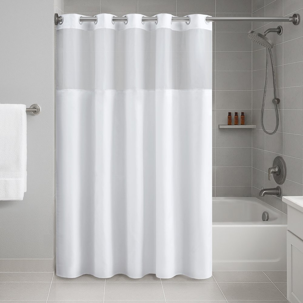 Plain Weave Essential Shower Curtain- Solid. Picture 1