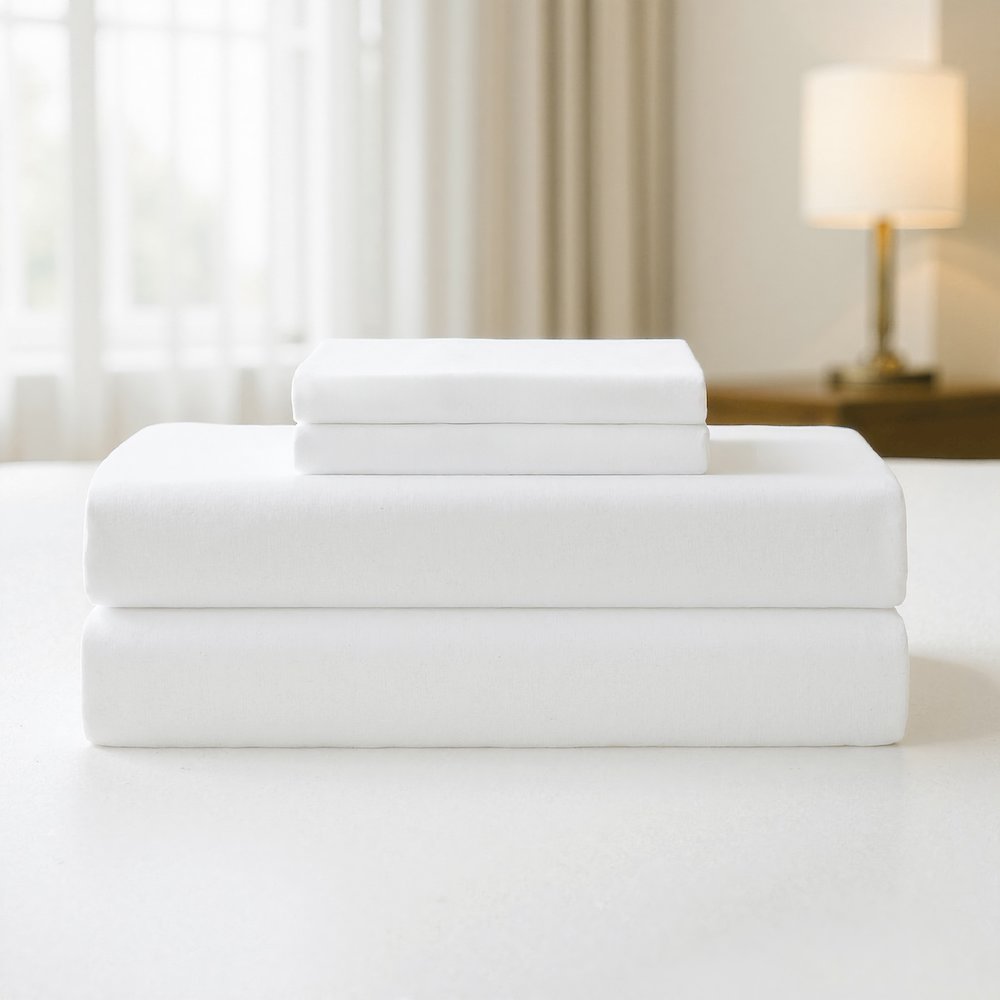 Plain Weave Essential Microfiber Sheet Set. Picture 1