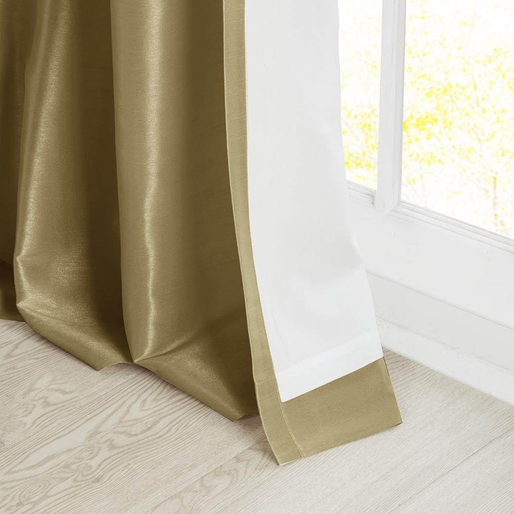 Twist Tab Lined Window Curtain Panel. Picture 3