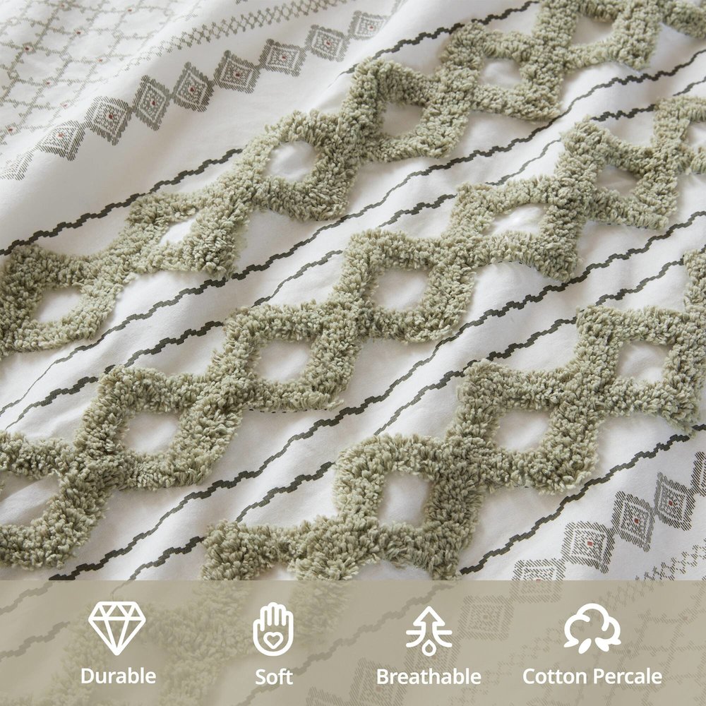 Cotton Printed Comforter Set with Chenille. Picture 2