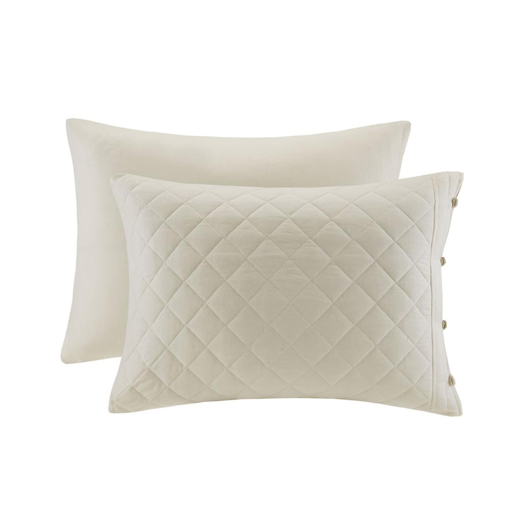 4 Piece Cotton Reversible Tailored Bedspread Set. Picture 5