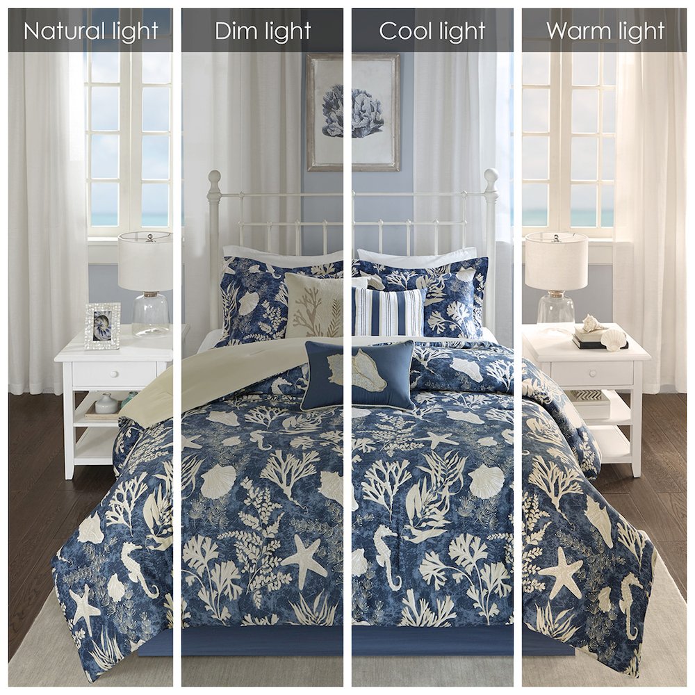 7 Piece Cotton Sateen Comforter Set. Picture 2