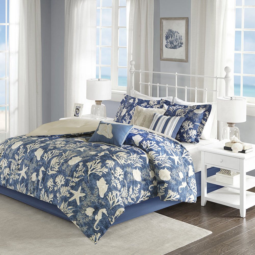 7 Piece Cotton Sateen Comforter Set. Picture 4