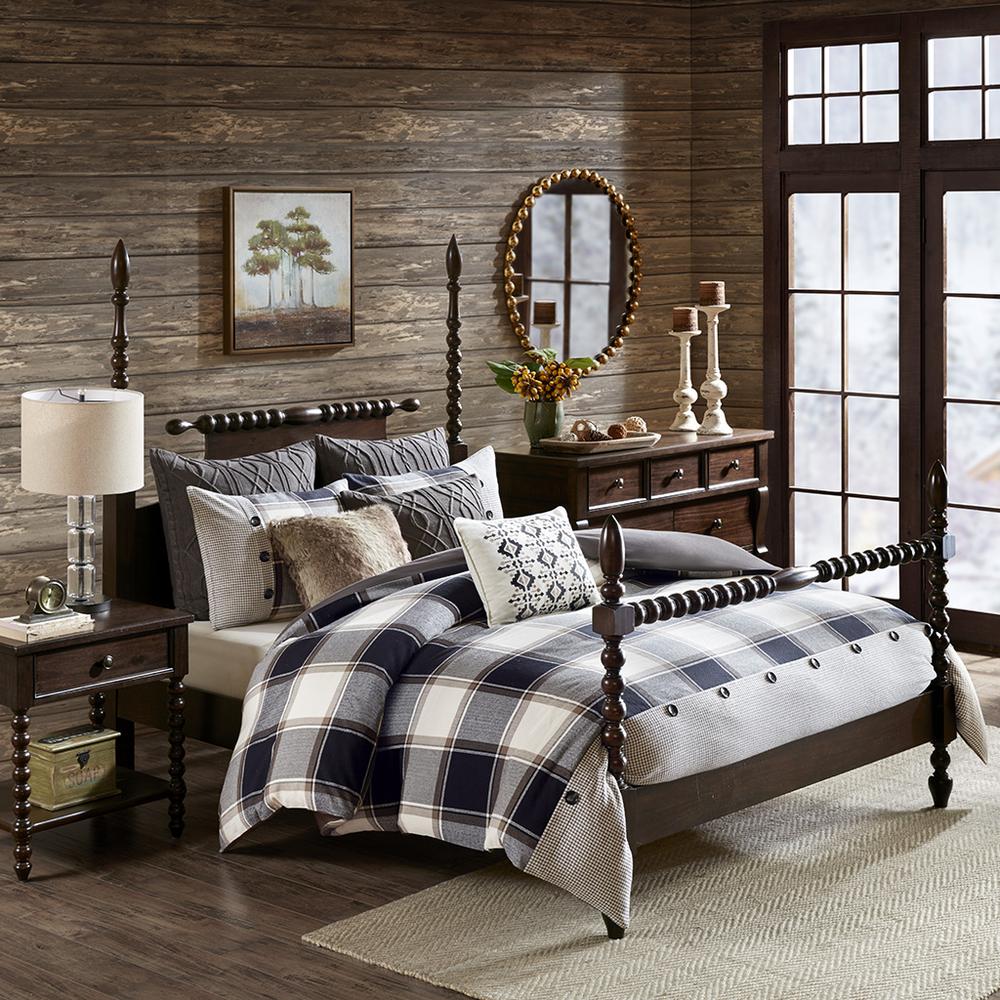 Urban Cabin Cotton Jacquard Comforter Set, Brown color. Picture 4