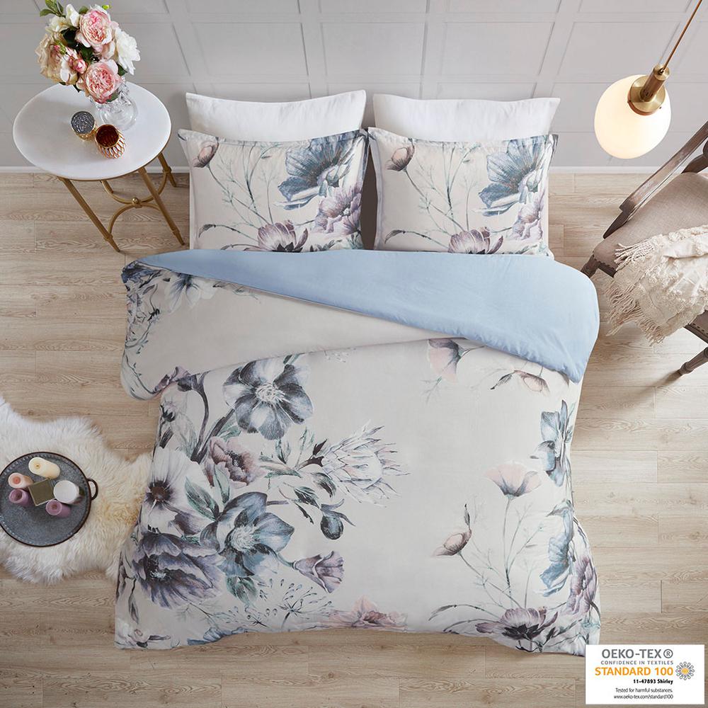 3 Piece Cotton Printed Duvet Cover Set. Picture 4