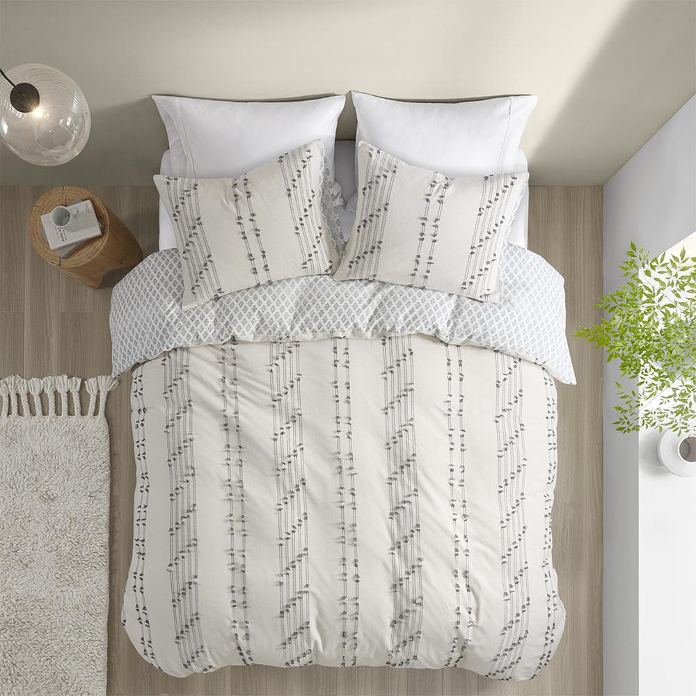 3 Piece Cotton Jacquard Comforter Set. Picture 3