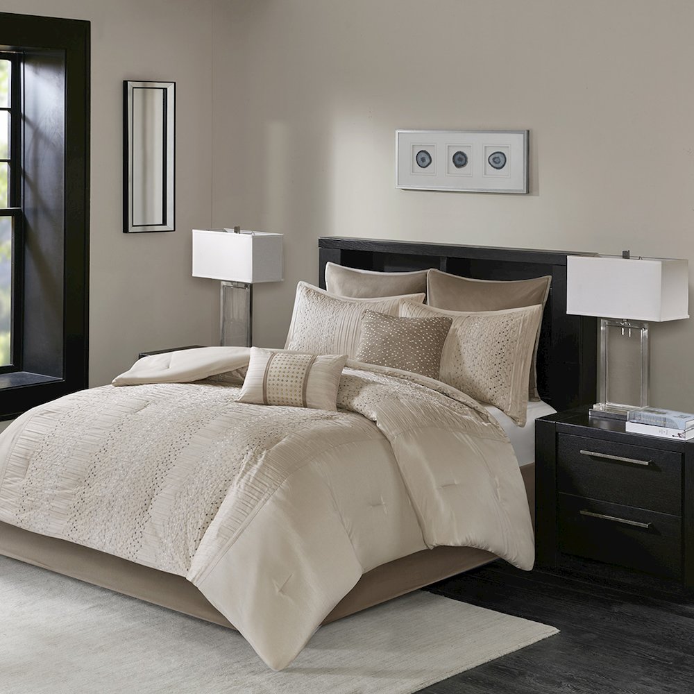 8 Piece Embroidered Comforter Set. Picture 4
