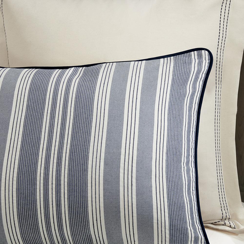 Farmhouse Comforter Set, Blue color. Picture 3