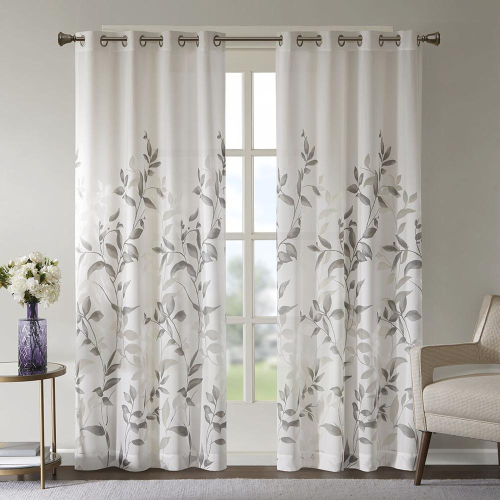Burnout Printed Curtain Panel. Picture 1
