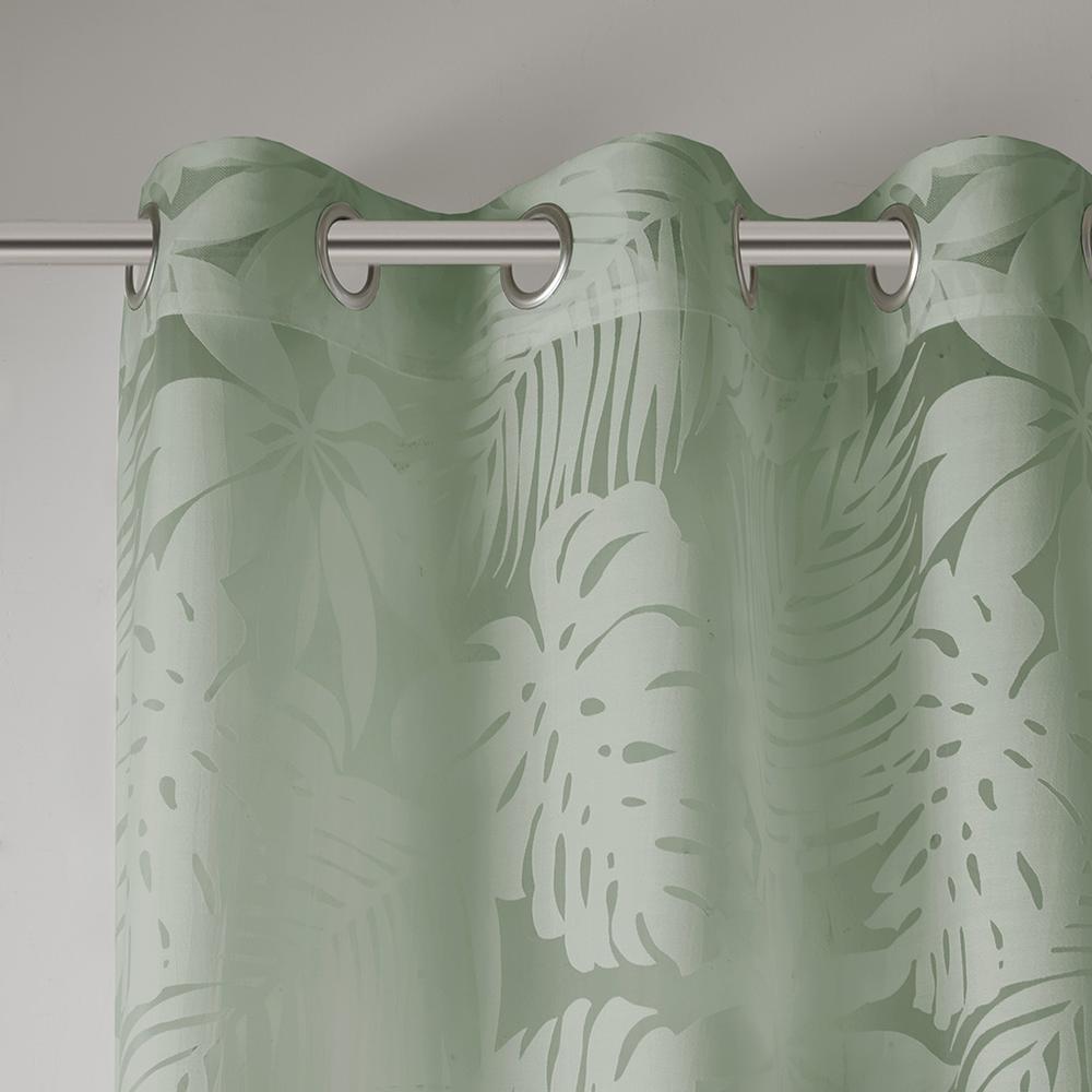 Palm Leaf Burnout Window Sheer. Picture 4