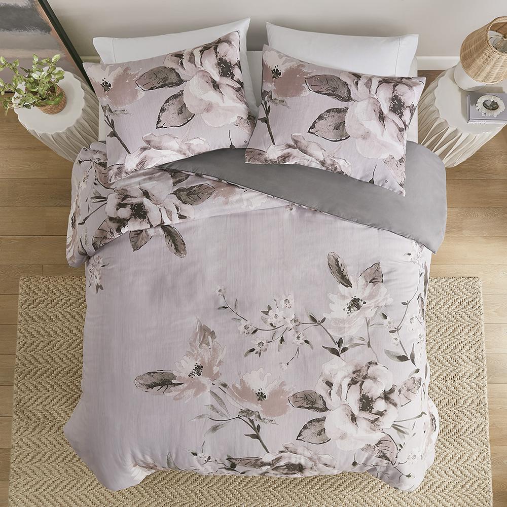 3 Piece Floral Printed Duvet Cover Set. Picture 1