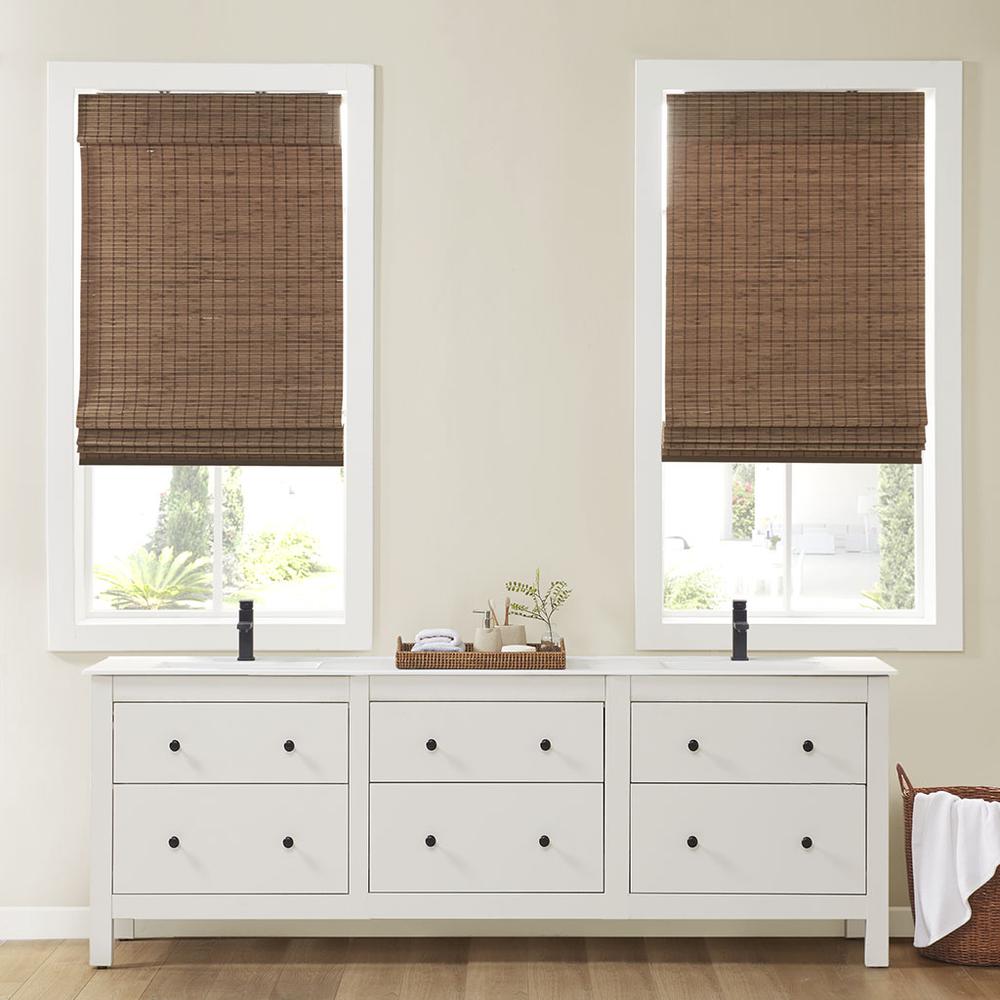 Bamboo Light Filtering Roman Shade 64"L. Picture 1