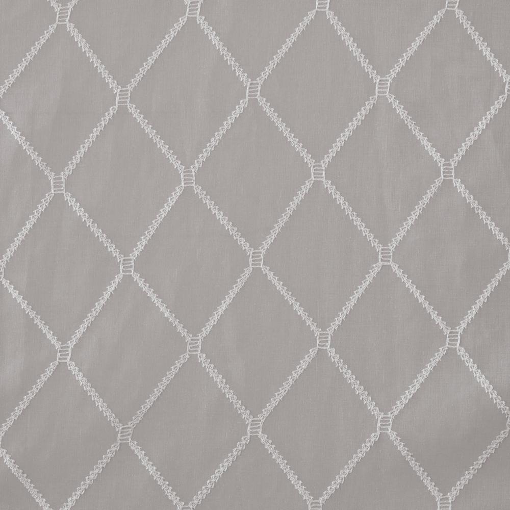 Diamond Sheer Embroidered Window Scarf. Picture 3