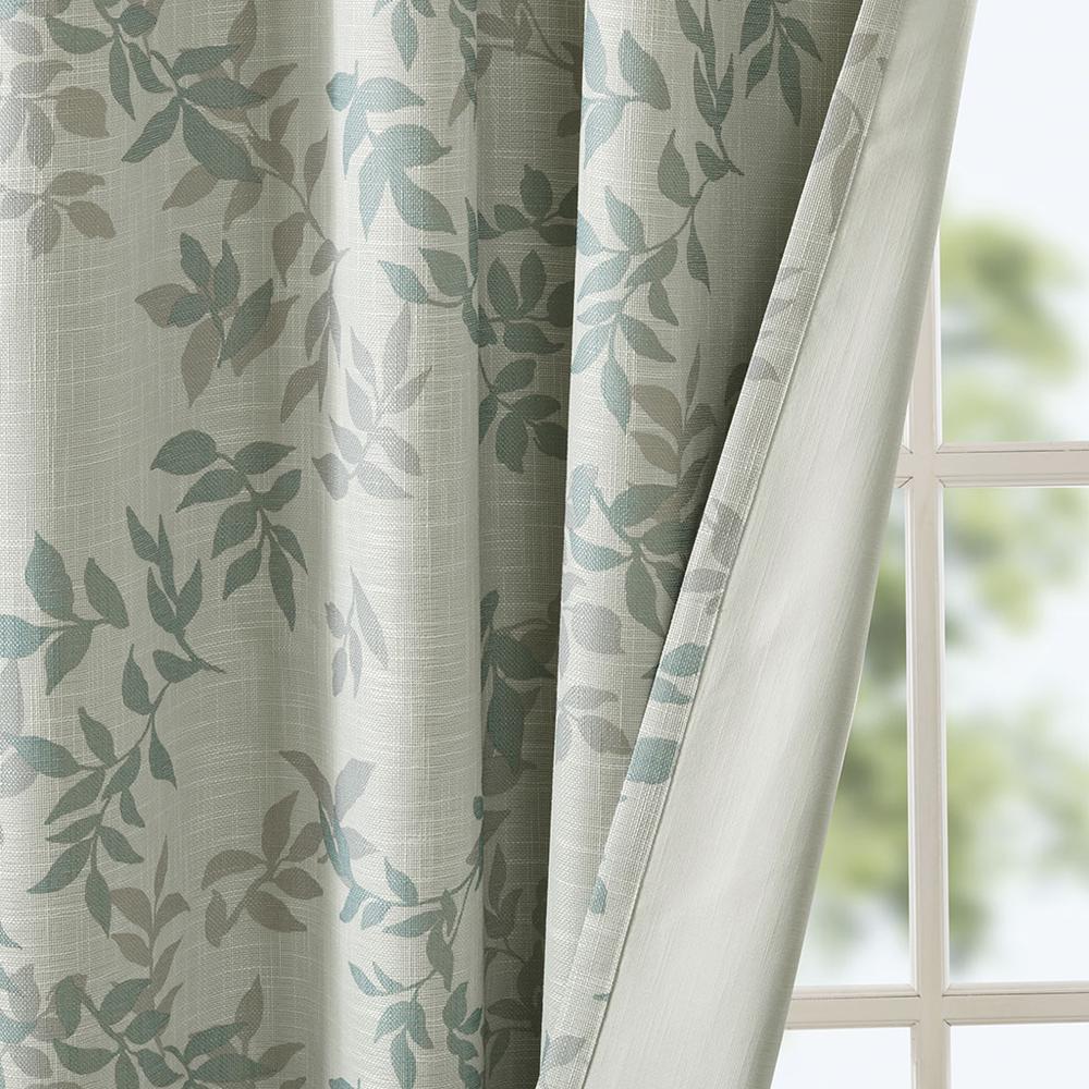 Printed Botanical Blackout Curtain Panel. Picture 5
