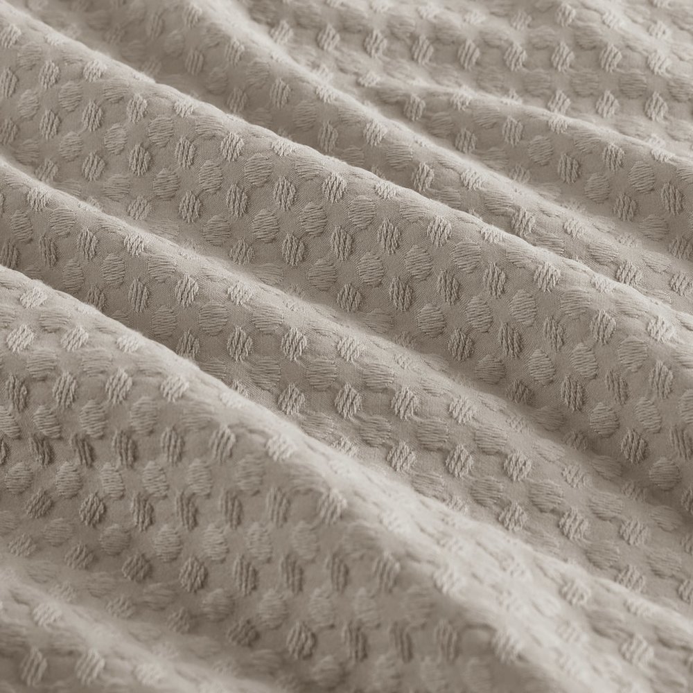 Mina Waffle Weave Textured Duvet Cover Set, Neutral color. Picture 2