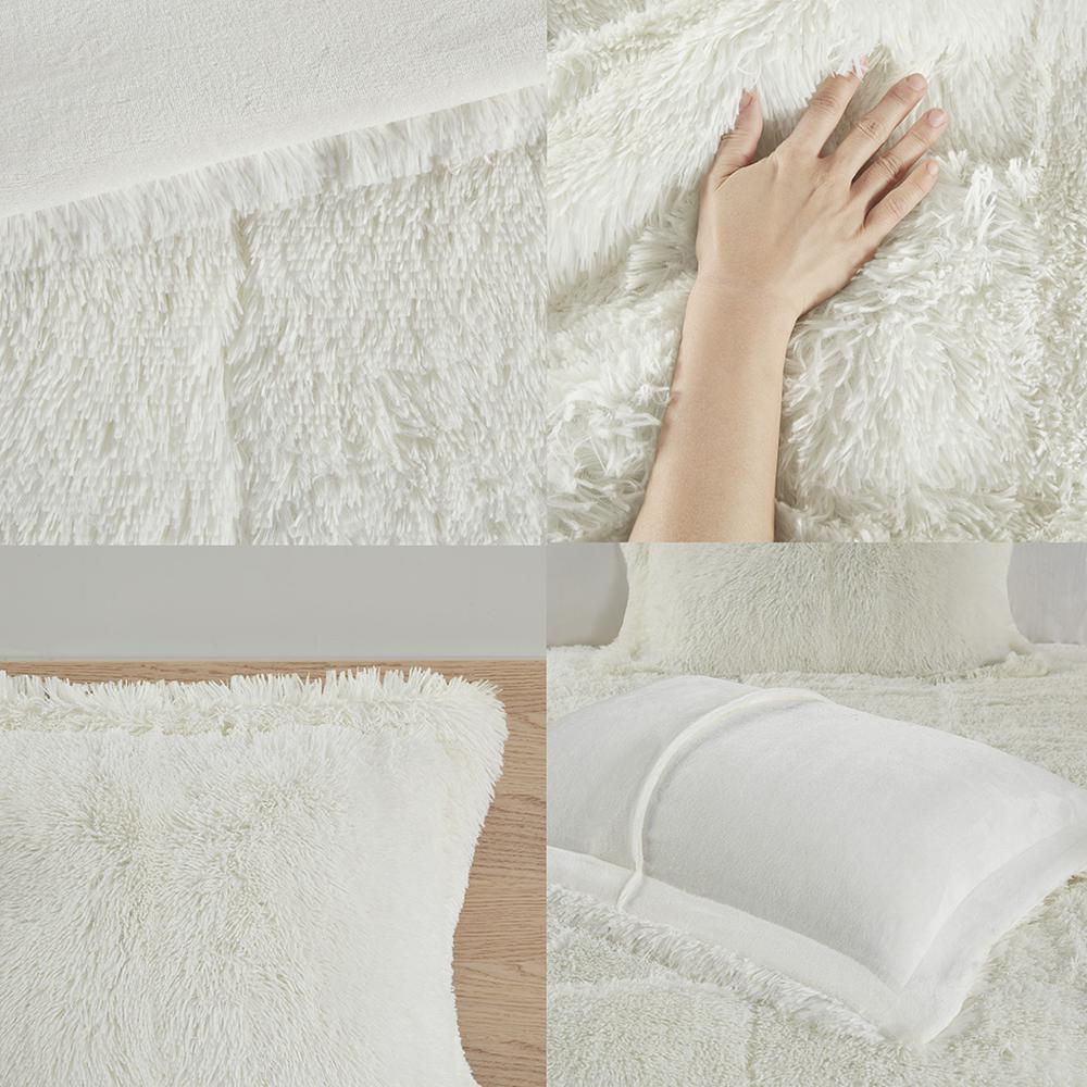 Shaggy Long Fur Comforter Mini Set. Picture 1